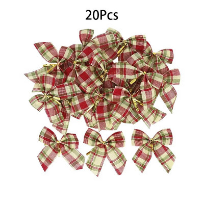 10/20 gab. Ziemassvētku loki Ziemassvētku piekaramie rotājumi Zelta sarkana bantīte Ziemassvētku eglīšu rotājumi Jaunais gads 2023 Navidad dekors