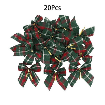 10/20 gab. Ziemassvētku loki Ziemassvētku piekaramie rotājumi Zelta sarkana bantīte Ziemassvētku eglīšu rotājumi Jaunais gads 2023 Navidad dekors