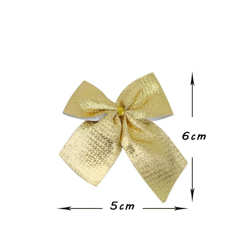 (12 KOM) 6 cm mašne ukrasi Božićno drvce Novogodišnji blagdanski ukrasi za zabavu