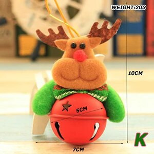 DIY božićna metalna kugla zvončići ornament party božićno drvce ukras Djed Božićnjak los snjegović rukotvorine privjesak