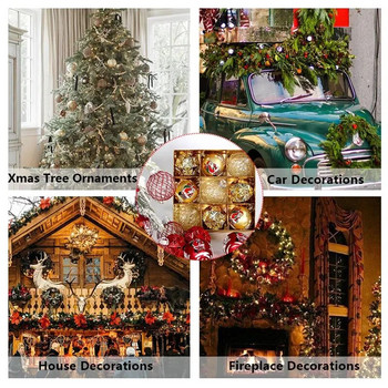 Μπάλες Χριστουγεννιάτικου Δέντρου 44τμχ 6cm 3cm Μεγάλη Χριστουγεννιάτικη Μπάλα Πολύχρωμα Διακοσμητικά Μπάλας Χριστουγεννιάτικο Δέντρο Σετ για πάρτι σπίτι
