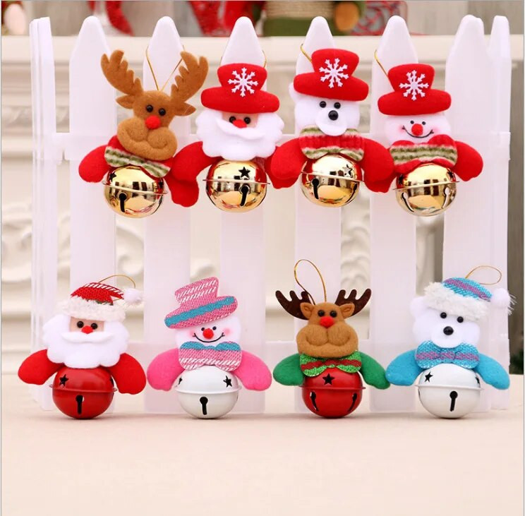 Prekrasna zvončića Medvjedić Božićni ukrasi za zabavu Privjesci DIY rukotvorine Božićni ukrasi za drvce Mali dom Dječji dar Noel Decor