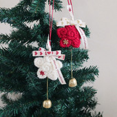 Karácsonyi csengő fali dekoráció Csillagharang hópehely masni ajtó Akasztó karácsonyfa dekoráció otthonra navidad 2023