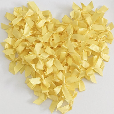 50-200 бр. Лъкове от сатенена панделка Малка панделка с възел Лък Цветя Занаяти Декорация Ръчна работа Направи си сам Парти Сватба Рожден ден Панделки Вратовръзки Декор