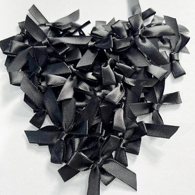 50-200 бр. Лъкове от сатенена панделка Малка панделка с възел Лък Цветя Занаяти Декорация Ръчна работа Направи си сам Парти Сватба Рожден ден Панделки Вратовръзки Декор