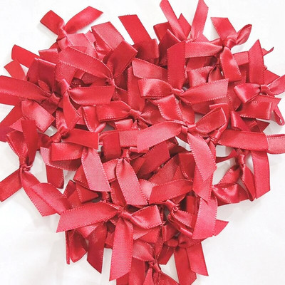 50-200 бр. Лъкове от сатенена панделка Малка панделка с възел Лък Цветя Занаяти Декорация Ръчна работа Направи си сам Парти Сватба Рожден ден Панделки Вратовръзки Декор