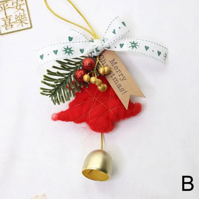 Új karácsonyi kellékek Ablak dekoráció Karácsonyfa dekoráció Dísz dekor Év Lóg Új karácsonyi harangok medál Y3q1