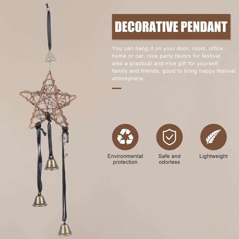 1Gb Fortune Bell Kulons Metāla zvana kulons Mājas dārzam Piekarināms zvana kulons