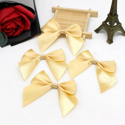 20/50 KOM 65*65 mm mašne od satenske vrpce Ukrasne mašne za pakiranja za rukotvorine Mali cvijet umotani s mašnom za ukras Ručni rad DIY