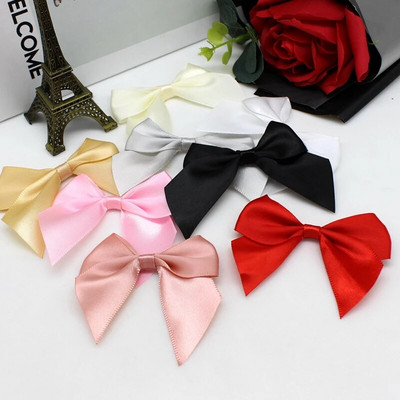 20/50 KOM 65*65 mm mašne od satenske vrpce Ukrasne mašne za pakiranja za rukotvorine Mali cvijet umotani s mašnom za ukras Ručni rad DIY