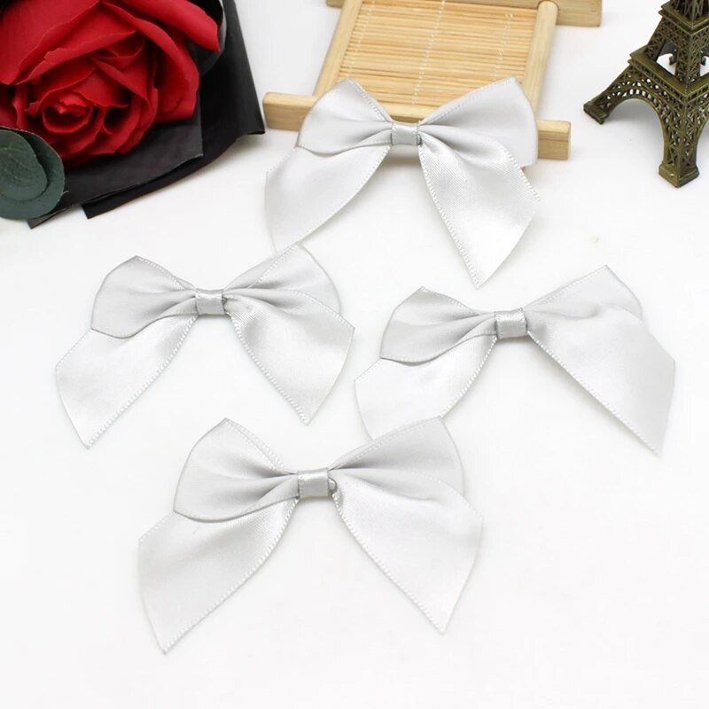 20/50 KOM 65*65 mm mašne od satenske vrpce Ukrasne mašne za pakiranja za rukotvorine Mali cvijet umotani s mašnom za ukras Ručni rad DIY