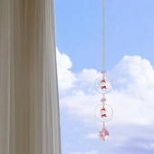 Santa Tree Diamond Circle Kulons Kulons Kristāla kulons Spīdīgs dāvanu istabas noformējums