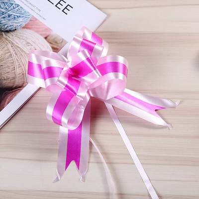 10gab Vienkrāsaina bantīte Ziemassvētku dāvanu iesaiņošana Ziedu Bow Bowknot Natal Noel Navidad loki amatniecības kāzu auto dekorēšanai