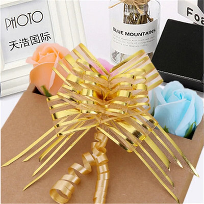 10gab Vienkrāsaina bantīte Ziemassvētku dāvanu iesaiņošana Ziedu Bow Bowknot Natal Noel Navidad loki amatniecības kāzu auto dekorēšanai