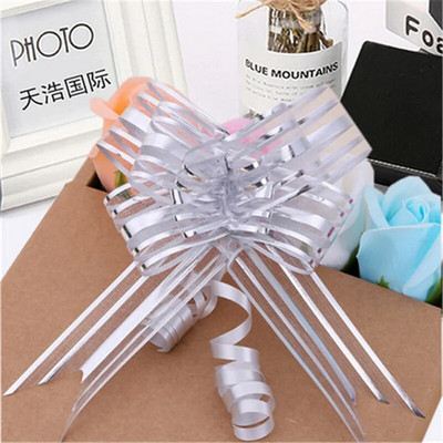 10gab Vienkrāsaina bantīte Ziemassvētku dāvanu iesaiņošana Ziedu Bow Bowknot Natal Noel Navidad loki amatniecības kāzu auto dekorēšanai