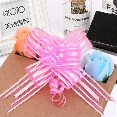 10gab Vienkrāsaina bantīte Ziemassvētku dāvanu iesaiņošana Ziedu Bow Bowknot Natal Noel Navidad loki amatniecības kāzu auto dekorēšanai