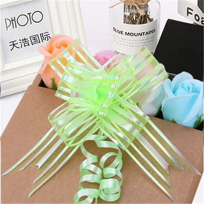 10gab Vienkrāsaina bantīte Ziemassvētku dāvanu iesaiņošana Ziedu Bow Bowknot Natal Noel Navidad loki amatniecības kāzu auto dekorēšanai