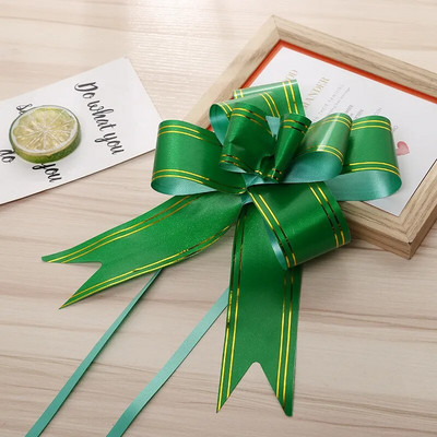 10gab Vienkrāsaina bantīte Ziemassvētku dāvanu iesaiņošana Ziedu Bow Bowknot Natal Noel Navidad loki amatniecības kāzu auto dekorēšanai