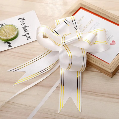 10gab Vienkrāsaina bantīte Ziemassvētku dāvanu iesaiņošana Ziedu Bow Bowknot Natal Noel Navidad loki amatniecības kāzu auto dekorēšanai