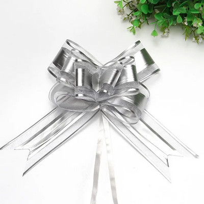 10gab Vienkrāsaina bantīte Ziemassvētku dāvanu iesaiņošana Ziedu Bow Bowknot Natal Noel Navidad loki amatniecības kāzu auto dekorēšanai