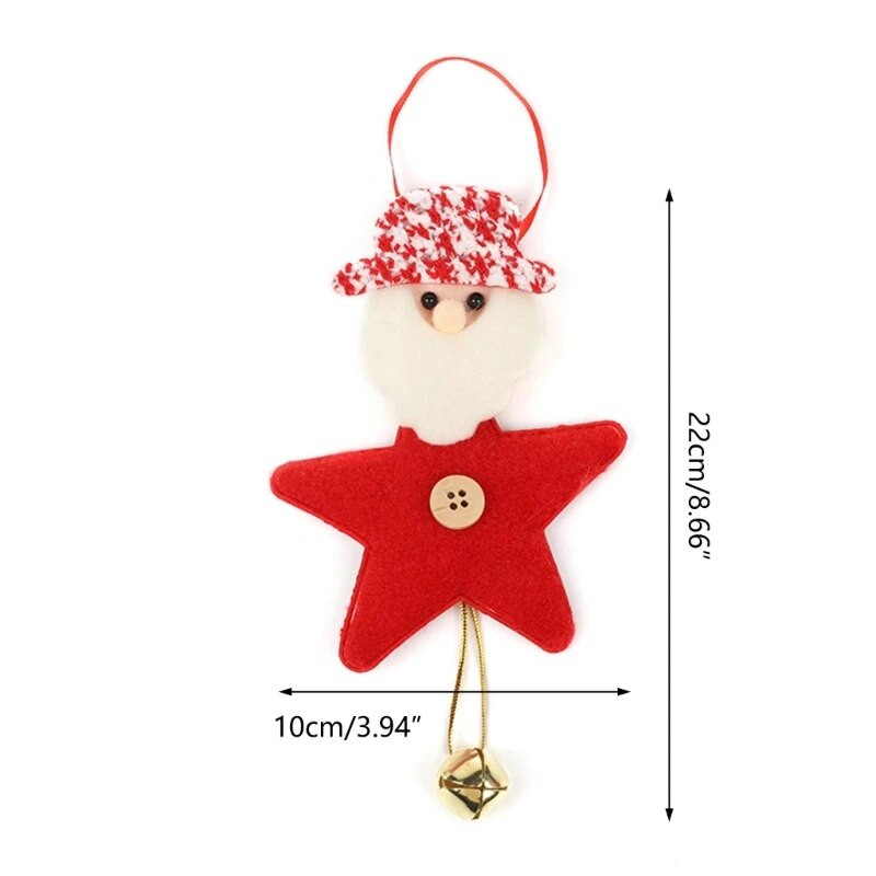 Ziemassvētku dekoratīvie zvani Ziemassvētku rotājumu eglītes iekarināmie dekori Jaungada dāvana