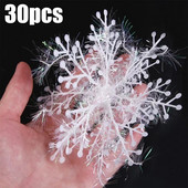 6–18 CM Ziemassvētku eglīte Sniegpārsliņas Piekārti Ornamenti Mirdzoši Dekorācijas DIY kulons ziemas vītne Navidad Jaunais gads mājām