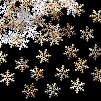 300 τμχ 2cm Χριστουγεννιάτικες νιφάδες χιονιού Κομφετί Χριστουγεννιάτικα στολίδια Χριστουγεννιάτικα στολίδια για τούρτα για το σπίτι για το χειμερινό πάρτι Προμήθειες διακόσμησης