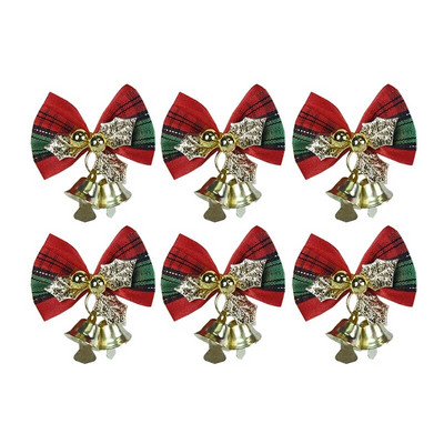 12/24 tk. Jõulukangid kellukestega Mini jõuluvibu sõlm, meisterdamine, käsitöö, kingituste kaunistused, jõulupuu rippkaunistus uusaasta kodukaunistus