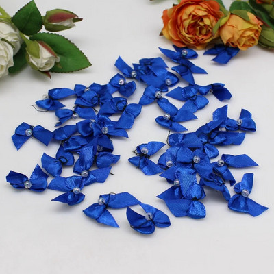 50/100 kom Trakasta mašna s perlama Kravata za Diy obrt Grosgrain mašna Poklon Vjenčane dekoracije Ručno rađene zanatske potrepštine