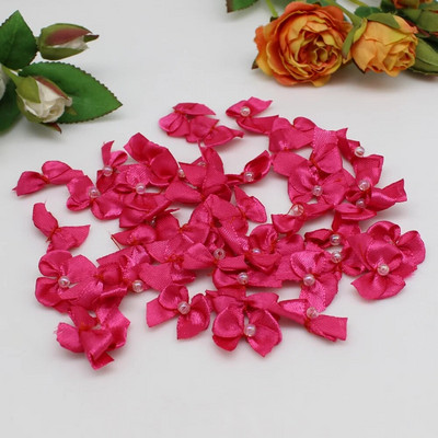 50/100 kom Trakasta mašna s perlama Kravata za Diy obrt Grosgrain mašna Poklon Vjenčane dekoracije Ručno rađene zanatske potrepštine