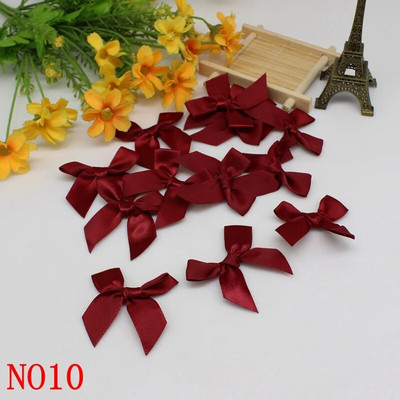 50PCS 5*5CM vrpce mašne jednobojne poliesterske satenske vrpce mašne cvijet za rukotvorine ručno rađene dekoracije potrepštine za zabave