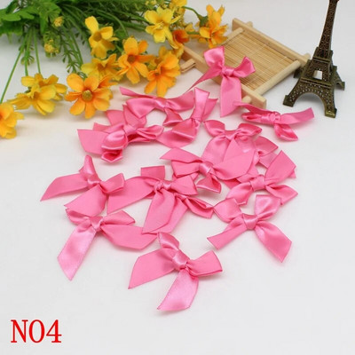 50PCS 5*5CM vrpce mašne jednobojne poliesterske satenske vrpce mašne cvijet za rukotvorine ručno rađene dekoracije potrepštine za zabave