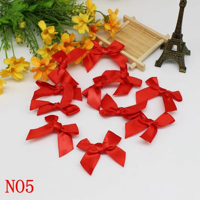 50PCS 5*5CM vrpce mašne jednobojne poliesterske satenske vrpce mašne cvijet za rukotvorine ručno rađene dekoracije potrepštine za zabave