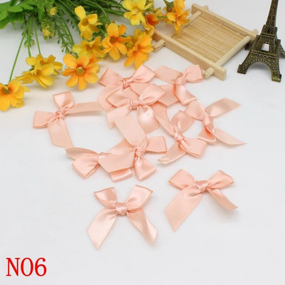 50PCS 5*5CM vrpce mašne jednobojne poliesterske satenske vrpce mašne cvijet za rukotvorine ručno rađene dekoracije potrepštine za zabave