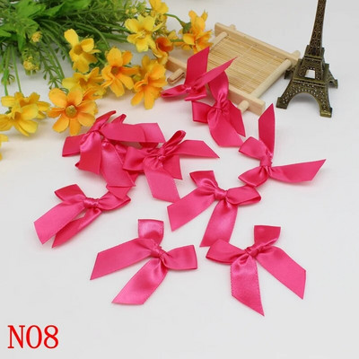 50PCS 5*5CM vrpce mašne jednobojne poliesterske satenske vrpce mašne cvijet za rukotvorine ručno rađene dekoracije potrepštine za zabave