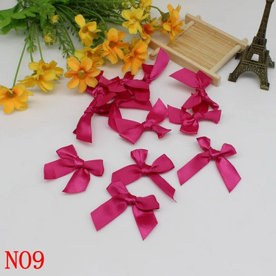 50PCS 5*5CM vrpce mašne jednobojne poliesterske satenske vrpce mašne cvijet za rukotvorine ručno rađene dekoracije potrepštine za zabave