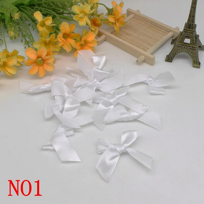 50PCS 5*5CM vrpce mašne jednobojne poliesterske satenske vrpce mašne cvijet za rukotvorine ručno rađene dekoracije potrepštine za zabave