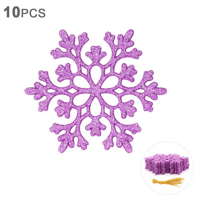 10gb Ziemassvētku mirdzoši sniegpārsliņu virtenes Ziemassvētku eglītes piekarināmie kulonu rotājumi ballītes viltus sniegpārsliņu rotājumi