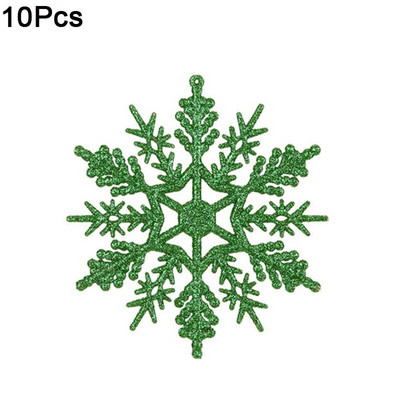 10gb Ziemassvētku mirdzoši sniegpārsliņu virtenes Ziemassvētku eglītes piekarināmie kulonu rotājumi ballītes viltus sniegpārsliņu rotājumi