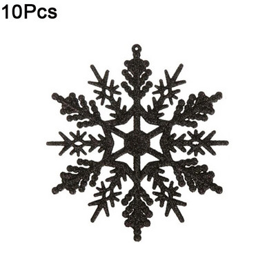 10gb Ziemassvētku mirdzoši sniegpārsliņu virtenes Ziemassvētku eglītes piekarināmie kulonu rotājumi ballītes viltus sniegpārsliņu rotājumi