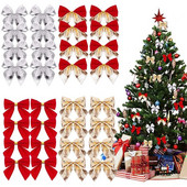 12Pcs 5cm Mašna Božićni ukrasi Božićno drvce Privjesak Ornament za uređenje doma Navidad Nova godina Party 2024 DIY Dodaci za darove