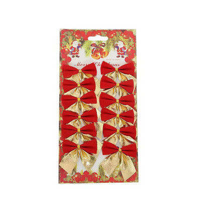 12Pcs 5cm Mašna Božićni ukrasi Božićno drvce Privjesak Ornament za uređenje doma Navidad Nova godina Party 2024 DIY Dodaci za darove