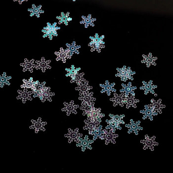 20g 8mm Блестящи коледни снежинки Пайети Конфети Изкуствен сняг Орнаменти Коледна украса за дома Navidad 2022 Natal