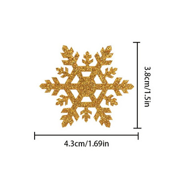 20 τμχ Χριστουγεννιάτικο γυαλιστερό μη υφαντό ύφασμα Διακόσμηση νιφάδα χιονιού Diy Glitter Snowflake για Χριστουγεννιάτικο δώρο Navidad Στολίδια