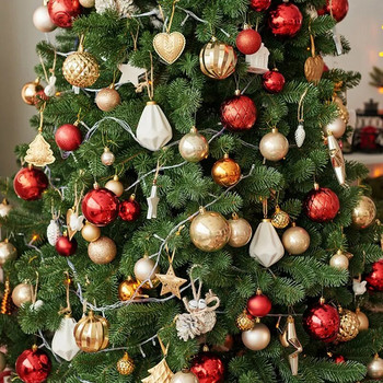 Χριστουγεννιάτικες μπάλες 1 κουτιού Χριστουγεννιάτικα στολίδια Χριστουγεννιάτικου δέντρου Μπάλα Χριστουγεννιάτικα κρεμαστά μενταγιόν από δέντρο Διακόσμηση για πάρτι σπιτιού 2023 Δώρο Πρωτοχρονιάς Noel Navidad