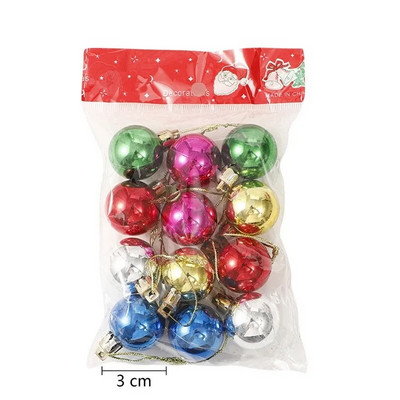 1 kutija Božićne kuglice Ukrasi za božićno drvce Kuglica Božićno viseće drvce Privjesci Dekoracija za kućnu zabavu Novogodišnji dar 2023. Noel Navidad