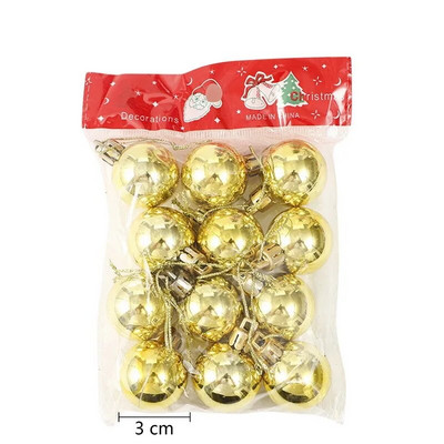 1 kutija Božićne kuglice Ukrasi za božićno drvce Kuglica Božićno viseće drvce Privjesci Dekoracija za kućnu zabavu Novogodišnji dar 2023. Noel Navidad