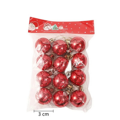 1 kutija Božićne kuglice Ukrasi za božićno drvce Kuglica Božićno viseće drvce Privjesci Dekoracija za kućnu zabavu Novogodišnji dar 2023. Noel Navidad