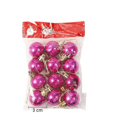 1 kutija Božićne kuglice Ukrasi za božićno drvce Kuglica Božićno viseće drvce Privjesci Dekoracija za kućnu zabavu Novogodišnji dar 2023. Noel Navidad