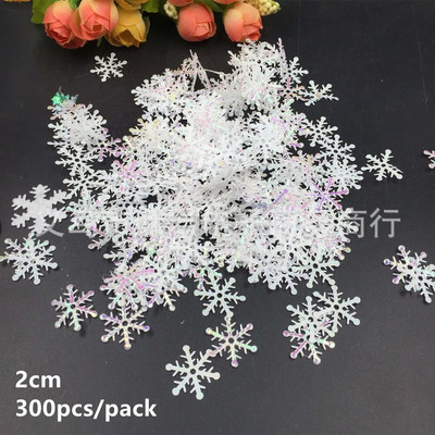 200/300db Mesterséges hópelyhek dekoráció Jégkirálynő Fagyasztott karácsonyi dekoráció otthoni esküvői bulira Xmas Natal Navidad dekor